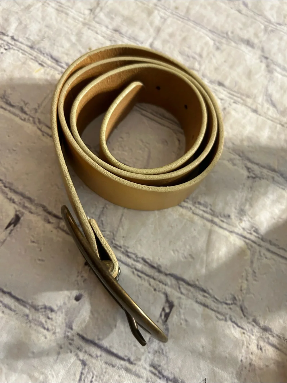 FRESH PRODUCE 100% COTTON BOHO BELT & VTG CANDIES METALLIC GOLD BELT